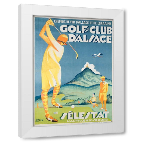 Alsace Golf White Modern Wood Framed Art Print by Vintage Apple Collection