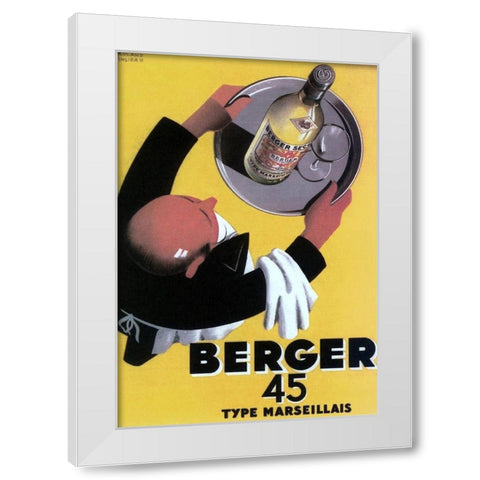 Berger 45 5000 White Modern Wood Framed Art Print by Vintage Apple Collection