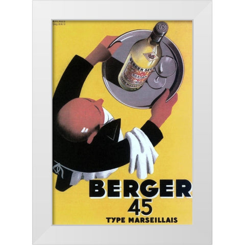 Berger 45 5000 White Modern Wood Framed Art Print by Vintage Apple Collection