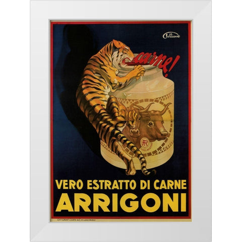 Arrigoni White Modern Wood Framed Art Print by Vintage Apple Collection