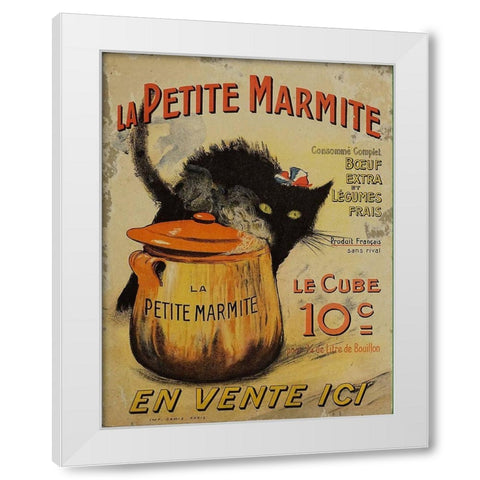 Marmite White Modern Wood Framed Art Print by Vintage Apple Collection