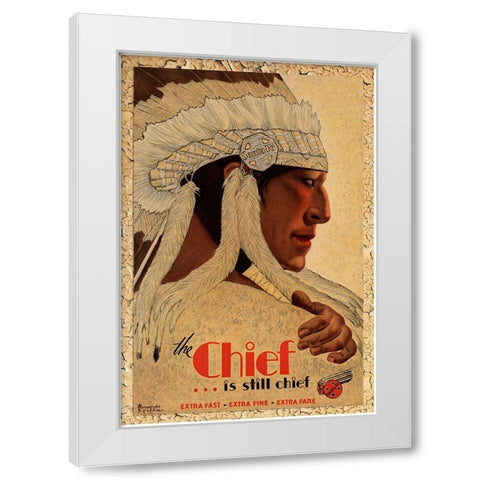 Travel 0278 White Modern Wood Framed Art Print by Vintage Lavoie