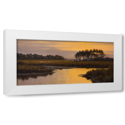 Golden Hour White Modern Wood Framed Art Print by Goebel, Wilhelm