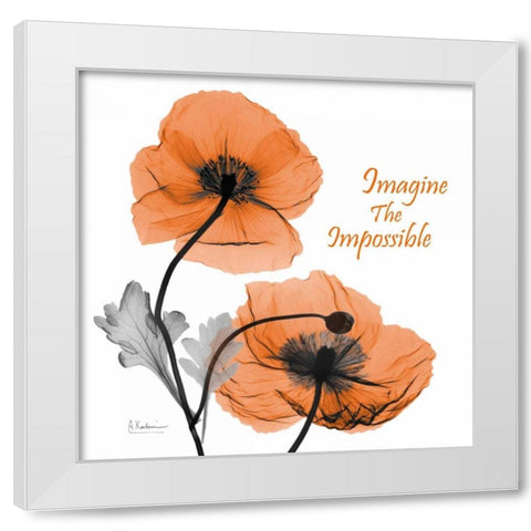 Iceland Poppy Quote White Modern Wood Framed Art Print by Koetsier, Albert
