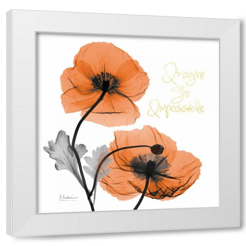 Impossible Iceland Poppy White Modern Wood Framed Art Print by Koetsier, Albert