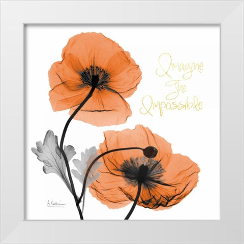 Impossible Iceland Poppy White Modern Wood Framed Art Print by Koetsier, Albert