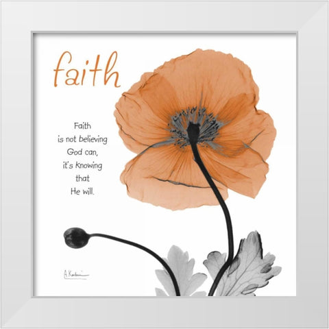 Iceland Poppy Faith White Modern Wood Framed Art Print by Koetsier, Albert