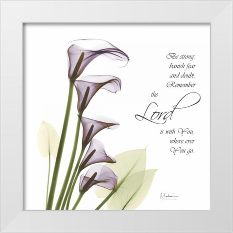 Calla Lilies Remember White Modern Wood Framed Art Print by Koetsier, Albert