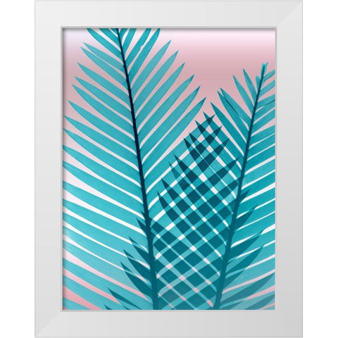 Cotton Candy Fern White Modern Wood Framed Art Print by Koetsier, Albert