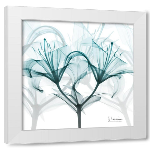 Crystal Flame Lily White Modern Wood Framed Art Print by Koetsier, Albert