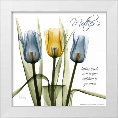 Tulips Kindness White Modern Wood Framed Art Print by Koetsier, Albert