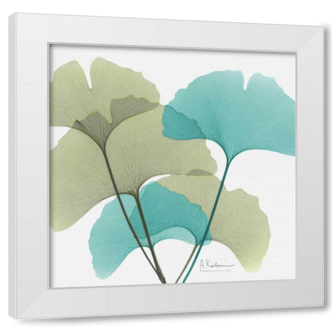 Gingko 1 White Modern Wood Framed Art Print by Koetsier, Albert