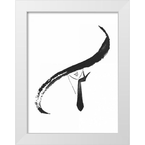 Derby Hat White Modern Wood Framed Art Print by Zyburt, Alicia