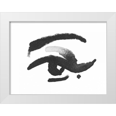 Inked Eye White Modern Wood Framed Art Print by Zyburt, Alicia