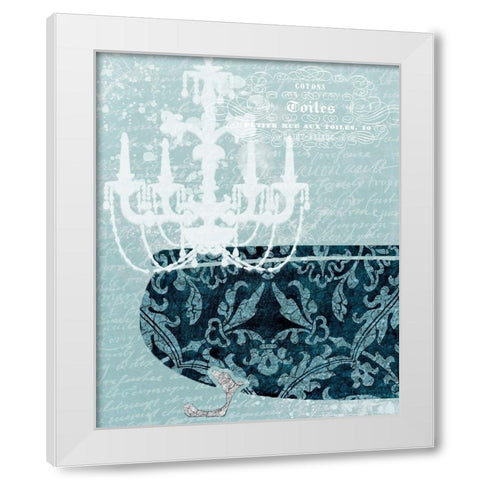 Chandelier 2 White Modern Wood Framed Art Print by Bailey, Ann