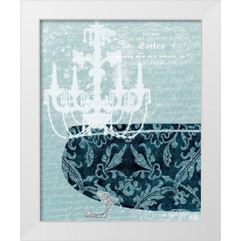 Chandelier 2 White Modern Wood Framed Art Print by Bailey, Ann