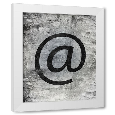 Symbol 3 White Modern Wood Framed Art Print by Bailey, Ann