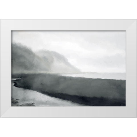 Beach Scape White Modern Wood Framed Art Print by Bailey, Ann