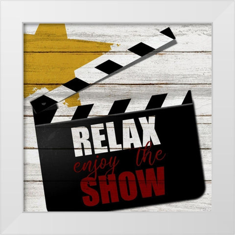 Relax Take One White Modern Wood Framed Art Print by Bailey, Ann