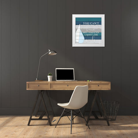 The Sails White Modern Wood Framed Art Print by Bailey, Ann