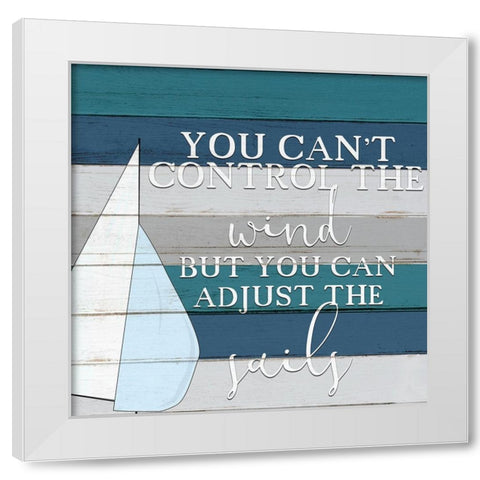 The Sails White Modern Wood Framed Art Print by Bailey, Ann