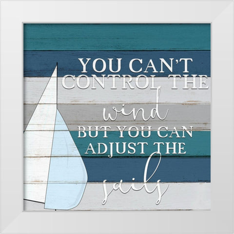 The Sails White Modern Wood Framed Art Print by Bailey, Ann