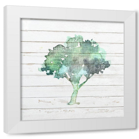 Watercolor Tree 1 White Modern Wood Framed Art Print by Bailey, Ann