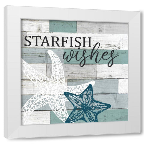 Mermaid Starfish 2 White Modern Wood Framed Art Print by Bailey, Ann