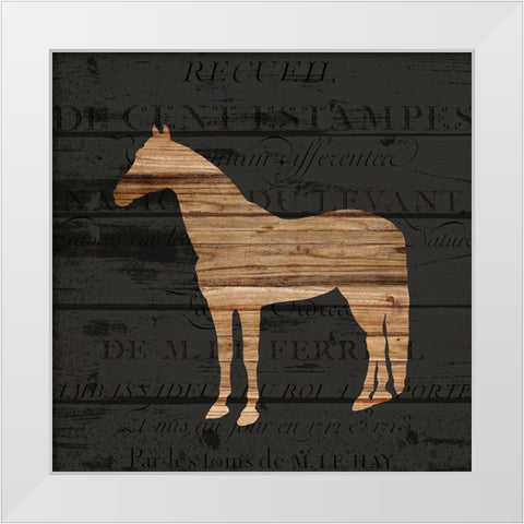 Neigh White Modern Wood Framed Art Print by Bailey, Ann