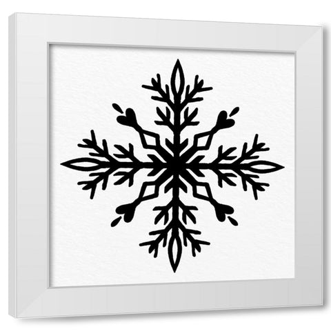 Snowflake 2 White Modern Wood Framed Art Print by Bailey, Ann