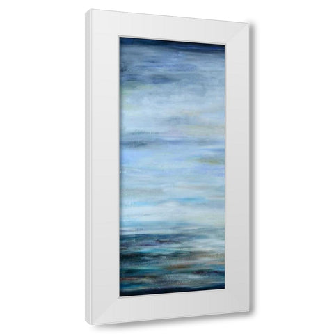 Narrow Waterscape 1 White Modern Wood Framed Art Print by Bilotta, Barbara