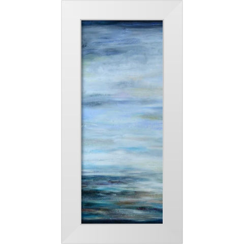 Narrow Waterscape 1 White Modern Wood Framed Art Print by Bilotta, Barbara