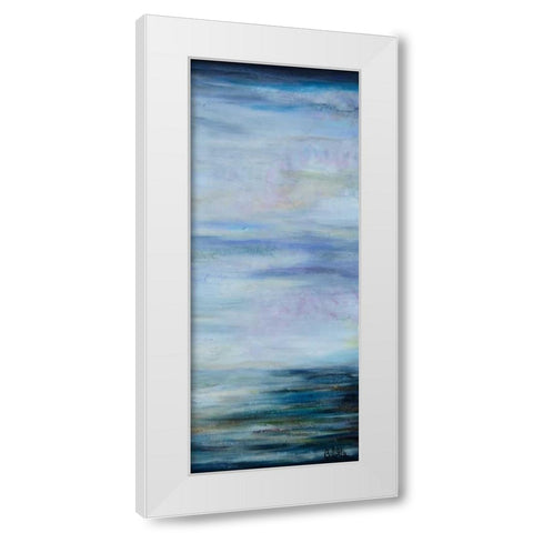 Narrow Waterscape 2 White Modern Wood Framed Art Print by Bilotta, Barbara