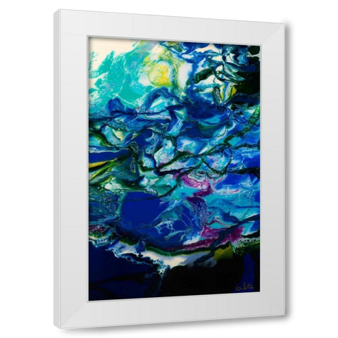 Moon Tide White Modern Wood Framed Art Print by Bilotta, Barbara