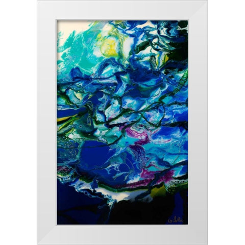 Moon Tide White Modern Wood Framed Art Print by Bilotta, Barbara