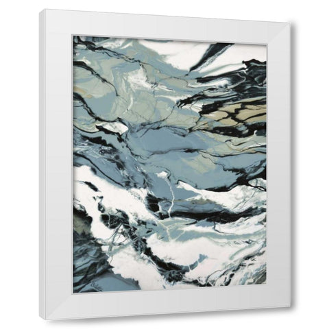 Lunar Currents White Modern Wood Framed Art Print by Bilotta, Barbara