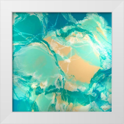 Ocean Floor White Modern Wood Framed Art Print by Bilotta, Barbara
