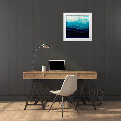 Mythical Sea White Modern Wood Framed Art Print by Bilotta, Barbara