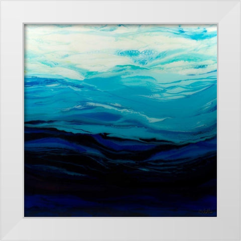 Mythical Sea White Modern Wood Framed Art Print by Bilotta, Barbara