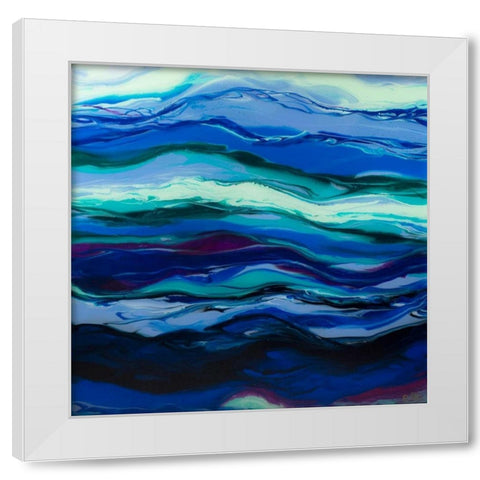 Twilight Rhythm White Modern Wood Framed Art Print by Bilotta, Barbara