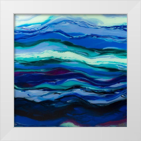 Twilight Rhythm White Modern Wood Framed Art Print by Bilotta, Barbara