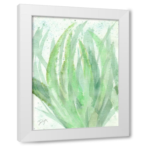 Into Green 1 White Modern Wood Framed Art Print by Dyer, Beverly