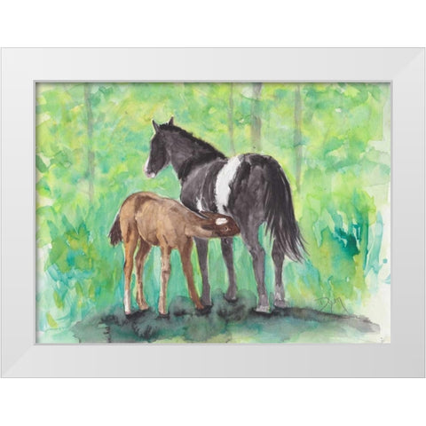 Tender Moment I White Modern Wood Framed Art Print by Dyer, Beverly