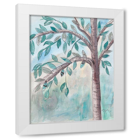 Shade Tree 1 White Modern Wood Framed Art Print by Dyer, Beverly