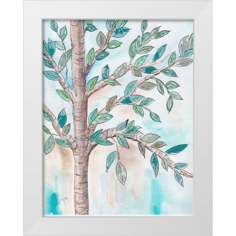 Shade Tree II White Modern Wood Framed Art Print by Dyer, Beverly