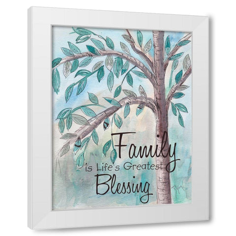 Family Tree 1 White Modern Wood Framed Art Print by Dyer, Beverly