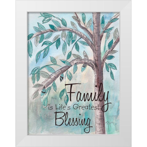 Family Tree 1 White Modern Wood Framed Art Print by Dyer, Beverly