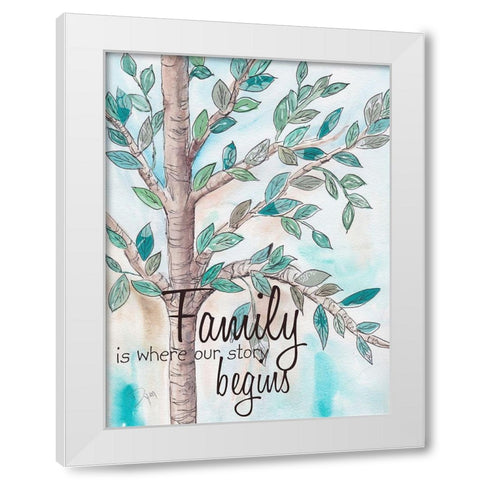 Family Tree 2 White Modern Wood Framed Art Print by Dyer, Beverly