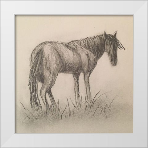 Brown Beauty White Modern Wood Framed Art Print by Dyer, Beverly