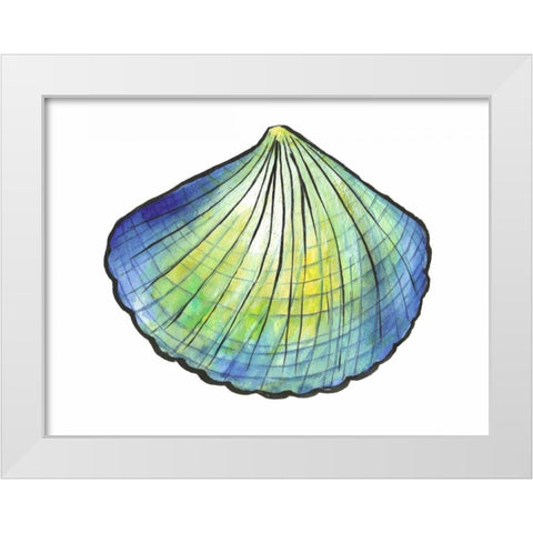 Underwater Shell 1 White Modern Wood Framed Art Print by Dyer, Beverly